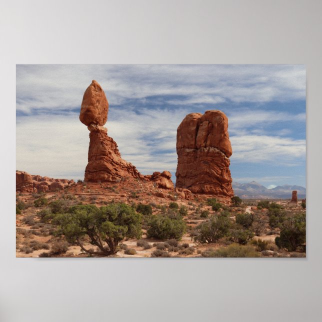Balanced Sten vid Arches National Park, Moab, Utah Poster (Framsidan)
