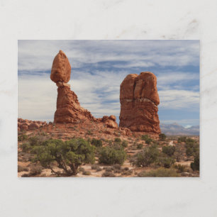 Balanced Sten vid Arches National Park, Moab, Utah Vykort