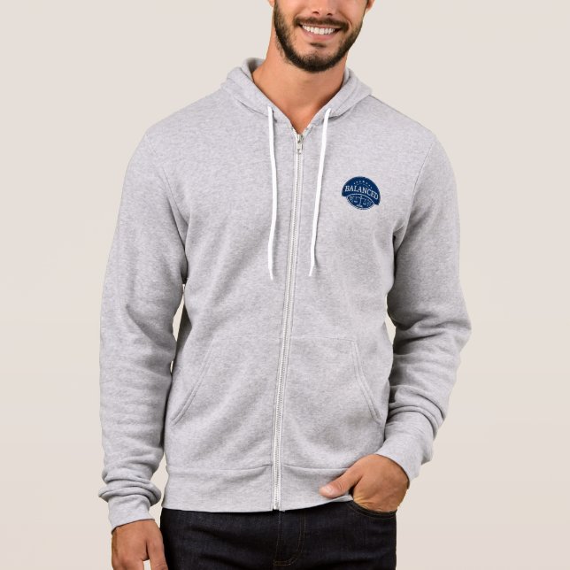 Balanced Zip-Up Hoodie T Shirt (Framsida)