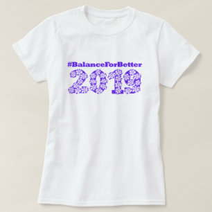 #BalanceforBetter HashTag Internationell Womens Da T Shirt