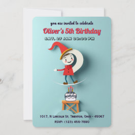 Balancing Act Birthday Personlig Inbjudningar