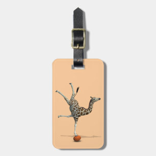 Balancing Giraffe Bagagebricka