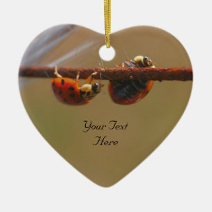 Balancing Ladybugs Cute Nature Ornament