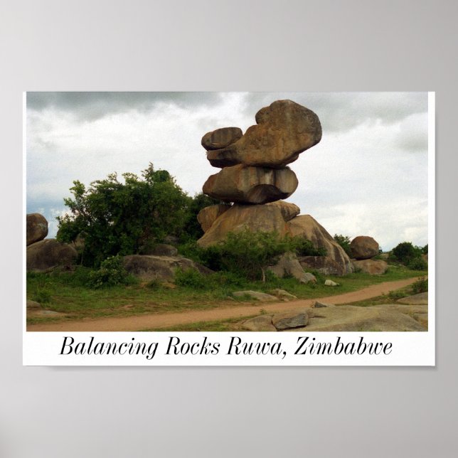 Balancing Sten Ruwa Zimbabwe Poster (Framsidan)