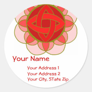 "Balancing the Root Chakra"-adressetikett Runt Klistermärke
