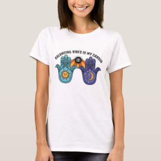 Balancing Vibes Sol & Måne Celestial Hamsa T Shirt