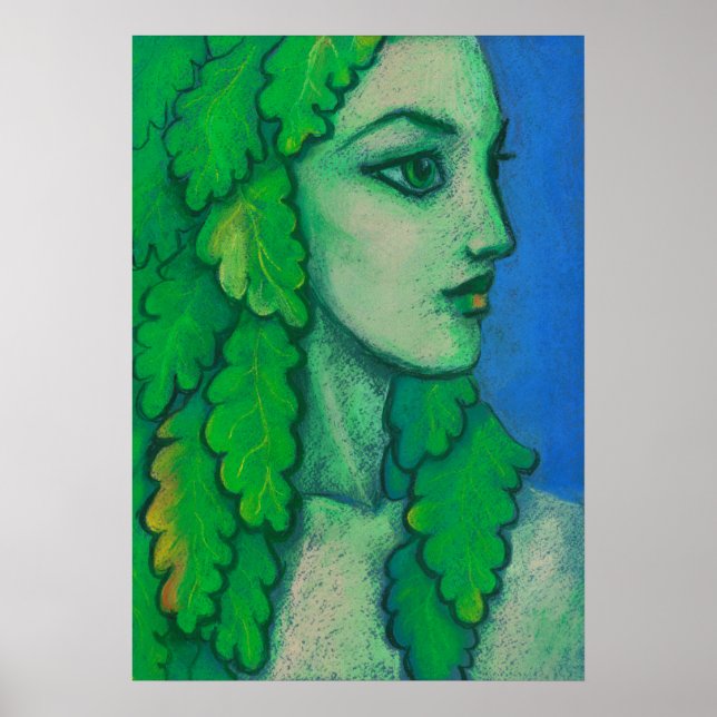 Balanis, Dryad Forest Goddess Spirit Fantasy Art Poster (Framsidan)