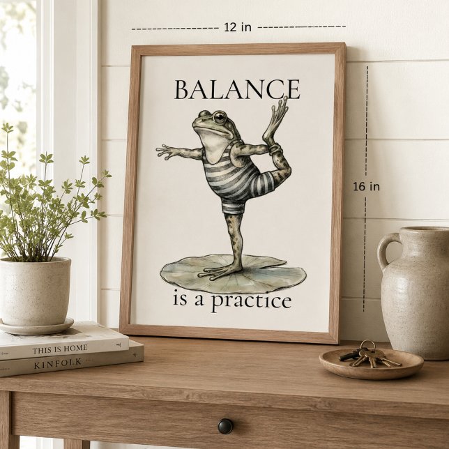 Balans är en Övning" Groda Poster (Skapare uppladdad)