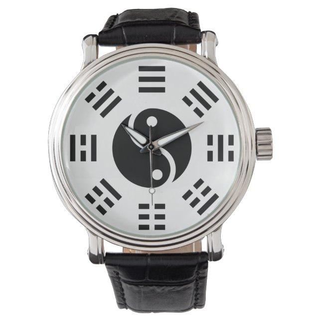 Balans: Ba Gua, åtta trigram yin yang TCM Armbandsur (Framsida)