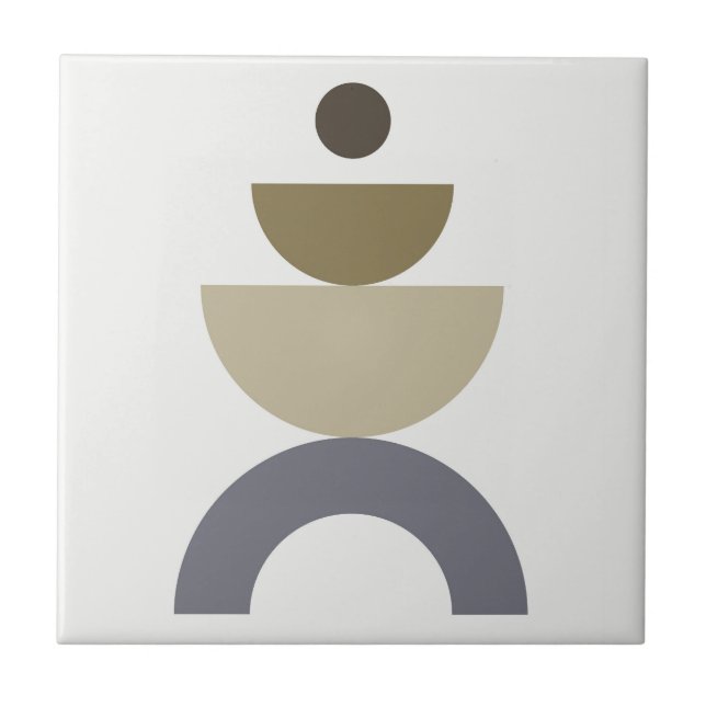 Balans - färgstarka geometriska former för mittcen kakelplatta (Framsidan)