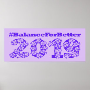 Balans för bättre kvinnodag i Internationell 2019 Poster