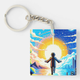 Balans i världen - Futuristiska Pixel Art Tech