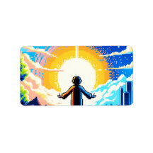 Balans i världen - Futuristiska Pixel Art Tech