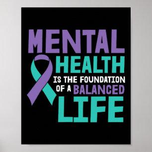 Balans Livslångt medvetandegörande om psykisk häls Poster