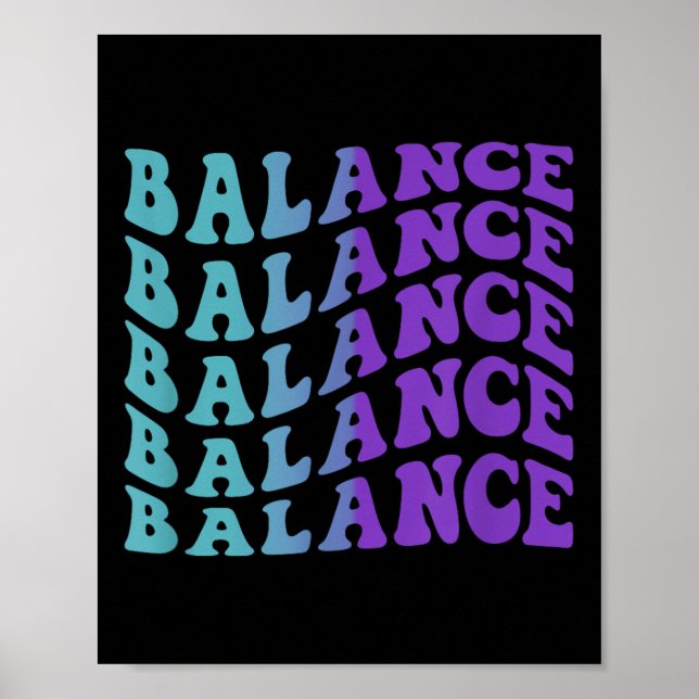 Balans, medvetenhet om psykisk hälsa poster (Framsidan)