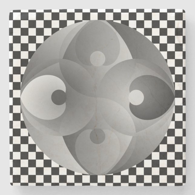 Balans mellan B och W från Kenneth Yoncich Stenunderlägg (Framsidan)