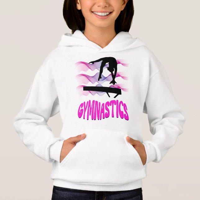 Balans mellan Rosa och Lila av gymnastika T Shirt (Framsida)