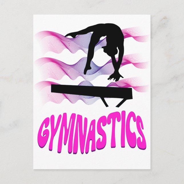 Balans mellan Rosa och Lila av gymnastika Vykort (Framsida)