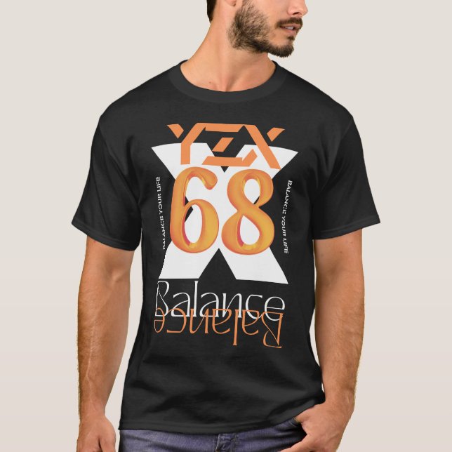 Balans, motiveringsoffert, x, brev och nummer t shirt (Framsida)