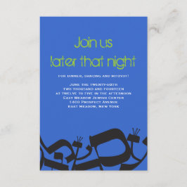 BALANS Pub Bat mitzvah Party-kort för PERFEKT Inbjudningar