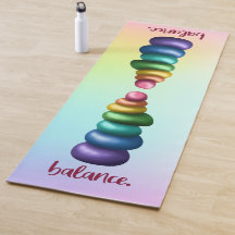 Balans. Rainbow Stacking Sten Yoga Mat