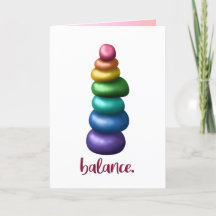 Balans. Stapla Sten-hälsningskort