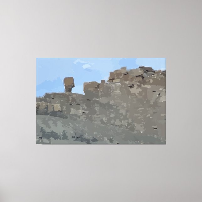 Balans Sten-Kanvastryck med utarmat  Canvastryck (Framsida)