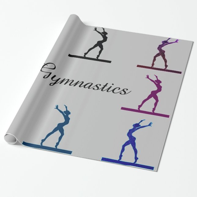 Balansbom Gymnastik Presentpapper (Utrullad)