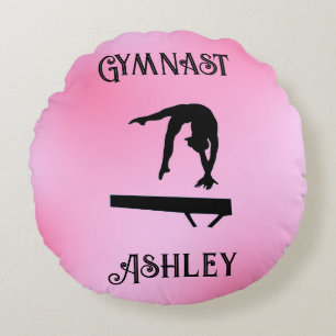 Balansbommens Rosa Gymnast Rund Kudde