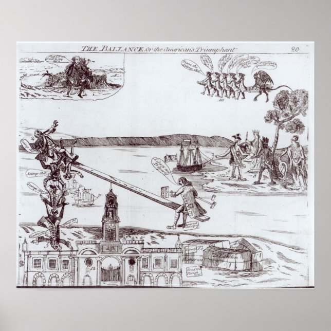 Balansen eller amerikanerna triumferar poster (Framsidan)