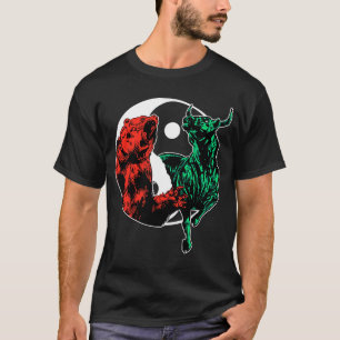 Balansen mellan å ena sidan ying Yang Stonks på la T Shirt