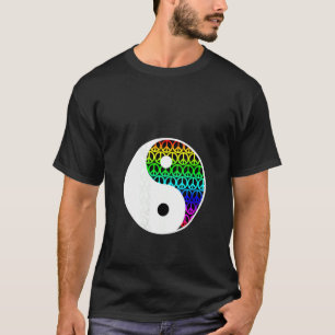 Balansen mellan kvinnor och män och yang-fredssymb t shirt