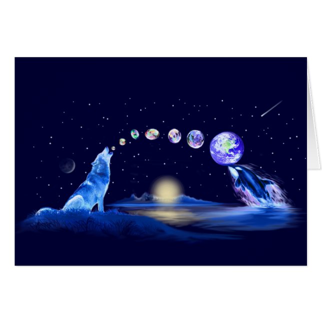 Balansera av skapelse och naturen hälsningskort (Framsidan Horizontal)