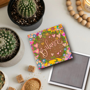 Balansera Blommigt för Söt Roligt Modern Spiriativ Magnet
