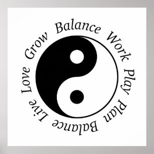 Balansera den Yin Yang affischen Poster
