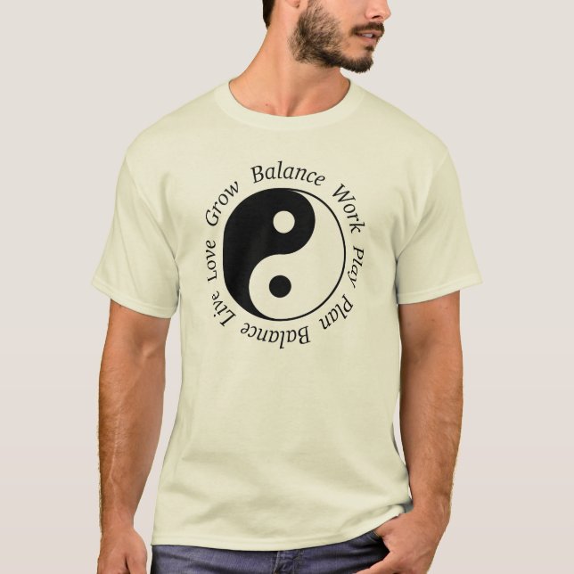 Balansera den Yin Yang T-tröja T Shirt (Framsida)