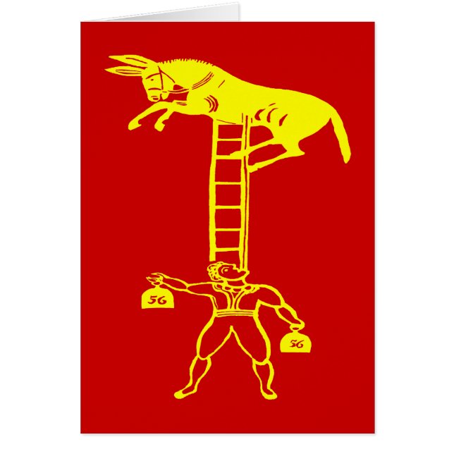 Balansera en bosatt åsna~ ÄNDRA FÄRGkortet OBS Kort (Framsidan)