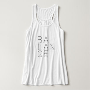 Balansera geometrisk tanktop för typografi   linne med racerback 