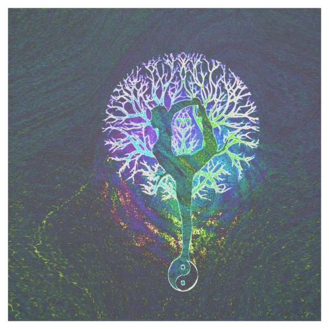 Balansera och harmoniYogaträd Tyg (Provkarta)