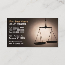 Balansera visitkortar för fjälldomstolreporter visitkort