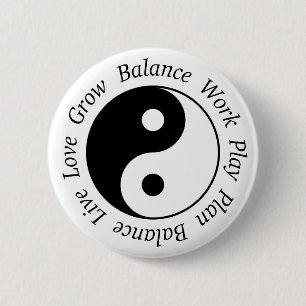 Balansera Yin som Yang knäppas Knapp