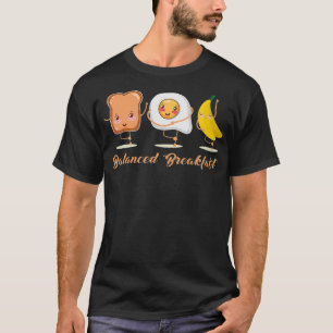 Balanserad Breakfast Nutrition Toast Egg Banana T Shirt