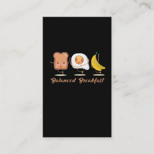 Balanserad frukost för brösten Ägg Banana Healt Visitkort
