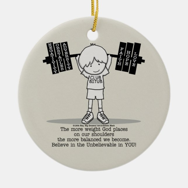 Balanserad klubb BITUB- Julgransprydnad Keramik (Framsidan)