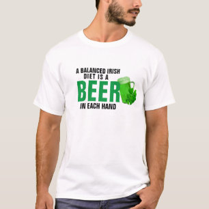 Balanserad kost är en öl i varje handfunnen irländ t shirt