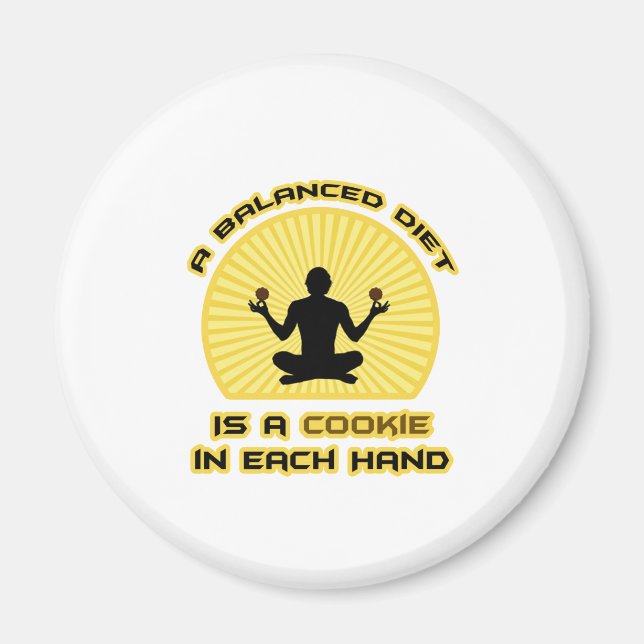Balanserad kost: Cookie i varje hand Magnet (Framsidan)