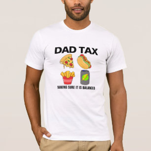 Balanserad kost skräpmat collage Dad Tax märkt T Shirt