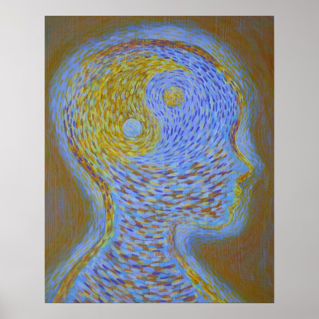 Balanserad Lila och Guld Poster (Framsidan)