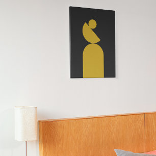 Balanserad Mid Century Cirkel Canvastryck