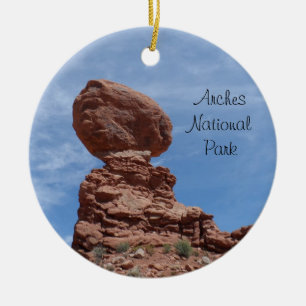 Balanserad nationalpark Sten - Arches nationalpark Julgransprydnad Keramik